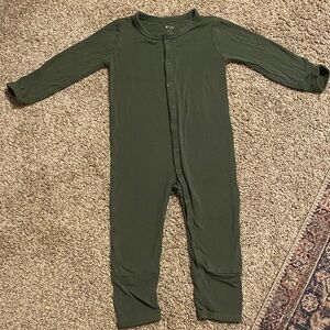 Green Kyte baby button romper